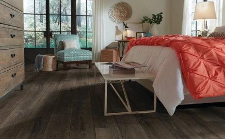  vinyl-plank-flooring with modern furniture.